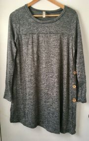 Gray Long Sleeve Top, Large