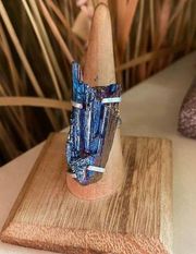 Rainbow Aura Kyanite Sterling Silver Gemstone Ring Size 7