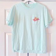 Lauren James Mint Green Doodle T-shirt, L