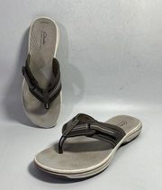 Sandals Womens size 9 Aqua Cloud Steppers Breeze Sea Flip Flop Shoes Gray