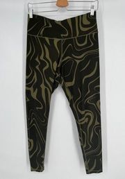 NWT Universal Standard Game Core Leggings Sz XS (10/12) Swirl Print Ivy Green