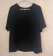 Black St. John top with pocket size large