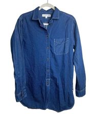 Ines De La Fressange x Uniqlo Blue Button Down Women's Sz. L