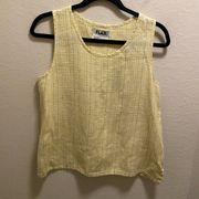 Flax Yellow Lagenlook Linen Tank Top Size Small