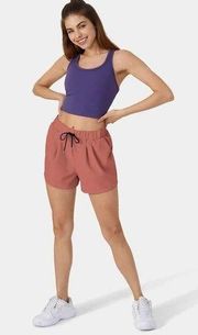 Halara High Waisted Elastic Waistband Drawstring Ruched Shorts 3" XL