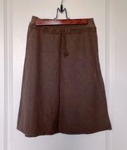 Great brown A-line skirt from  Milan, Italy