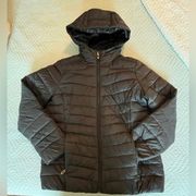 Spyder Ladies Black Size Medium Black Puffer Coat/Jacket with Attached Hood