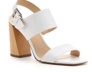 Botkier Farrah White Leather Slingback Sandal