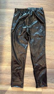 Lace Front/pleather Back Leggings 