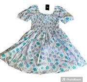 Stitch Floral Smocked Dress