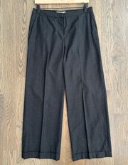 MaxMara Pinstripe High Waist Wool Silk Trouser Pant in Heather Charcoal 10 US