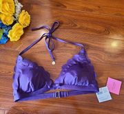 Kate Spade Purple Bikini Top Large