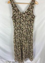 Evan Picone Dress Floral Vintage Midi Dress Size 14