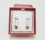 NIB bella and jack heart earrings