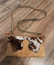 Hand-Tooled Genuine Leather/Cowhide Crossbody Purse