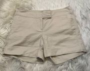 Ann Taylor Signature Chino Shorts Khaki Beige