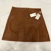 NWT Good American Faux Leather Skirt Size 14