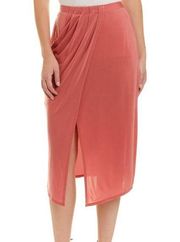 Haute Hippie Jetset Ruched Draped Midi Skirt​