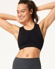 Sweaty Betty NWT Stamina Workout Sports Bra Racerback Black Pullover Size XS