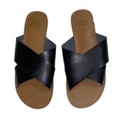 Faded Glory Black Sandals(Size 8)