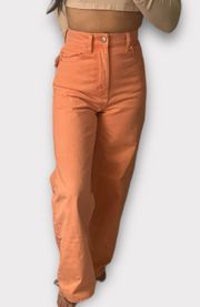 Orange  Wide Leg Jeans