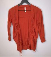 Pink Lotus Orange Rust Yoga Shrug Jacket Size S