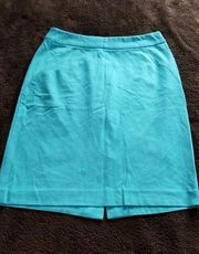 GRACE ELEMENTS Knit Pencil Skirt Turquoise Blue Women’s SZ 31" Waist