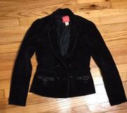 Lux Velvet Blazer Rave Goth Fit Flare Pleated Formal Evening Victorian Y2k