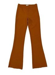 Socialite - Flat Front Flare Leg Pants in Rust Brown