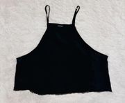 Brandy Melville Black Halter Crop Tank Top