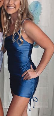 Blue Cinched Dress