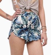 Tobi Palm Printed Shorts Green Size Small