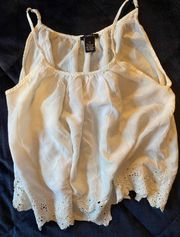 Rue 21 White Lace Tank top