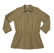 TIBI Bond Stretch Tunic Top - Tan - Medium