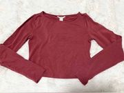 Forever 21 cropped long sleeve size small