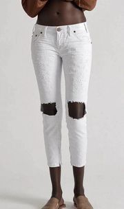 One Teaspoon White Beauty Freebirds Low Rise Rigid Skinny Leg Low Waist Jean 24