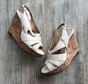 Chloe Leather Cork Wedges