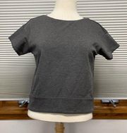 XS // BCBGMaxAzria Gray Short Sleeve Sweatshirt