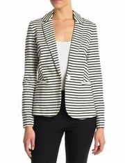 Philosophy Black White Stripe Button Blazer Jacket