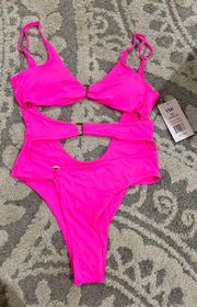 Pink One Piece Bathing Suit