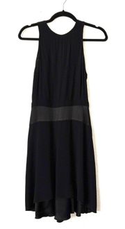 Black Alissa Contrasting Waistline A-Line Dress Size 1