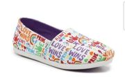 𝅺Toms Alpargata Unity Love Wins Slip on Shoes NWT Size 5 Pride Rainbow Sneakers