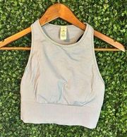 Lululemon Ice Blue Padded Sports Bra/Long Line Tank Top Sz 6