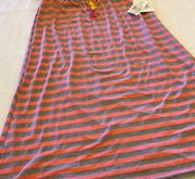 NWT! JOEY B. Joe Benbassett Medium Midi Knit Skirt Coral Gray Stripe 3/$20 SALE!