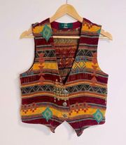 Vintage tapestry vest