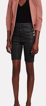 J Brand Natasha Short Fearful Wash Sky High Waist Black Stocking Women’s Size 25