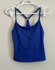 Outdoor Voices Women’s Blue Built in Bra Cropped Athletic Workout Tank Top XS