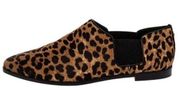Jimmy Choo Leopard Print Calf Hair Elastic 'Glint' Slip On Loafer sz 36 shooties