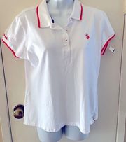 Y2K polo by Ralph Lauren white crop size XL