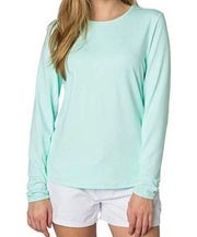 Hang Ten Long Sleeve Aqua Rashguard with UPF 50+